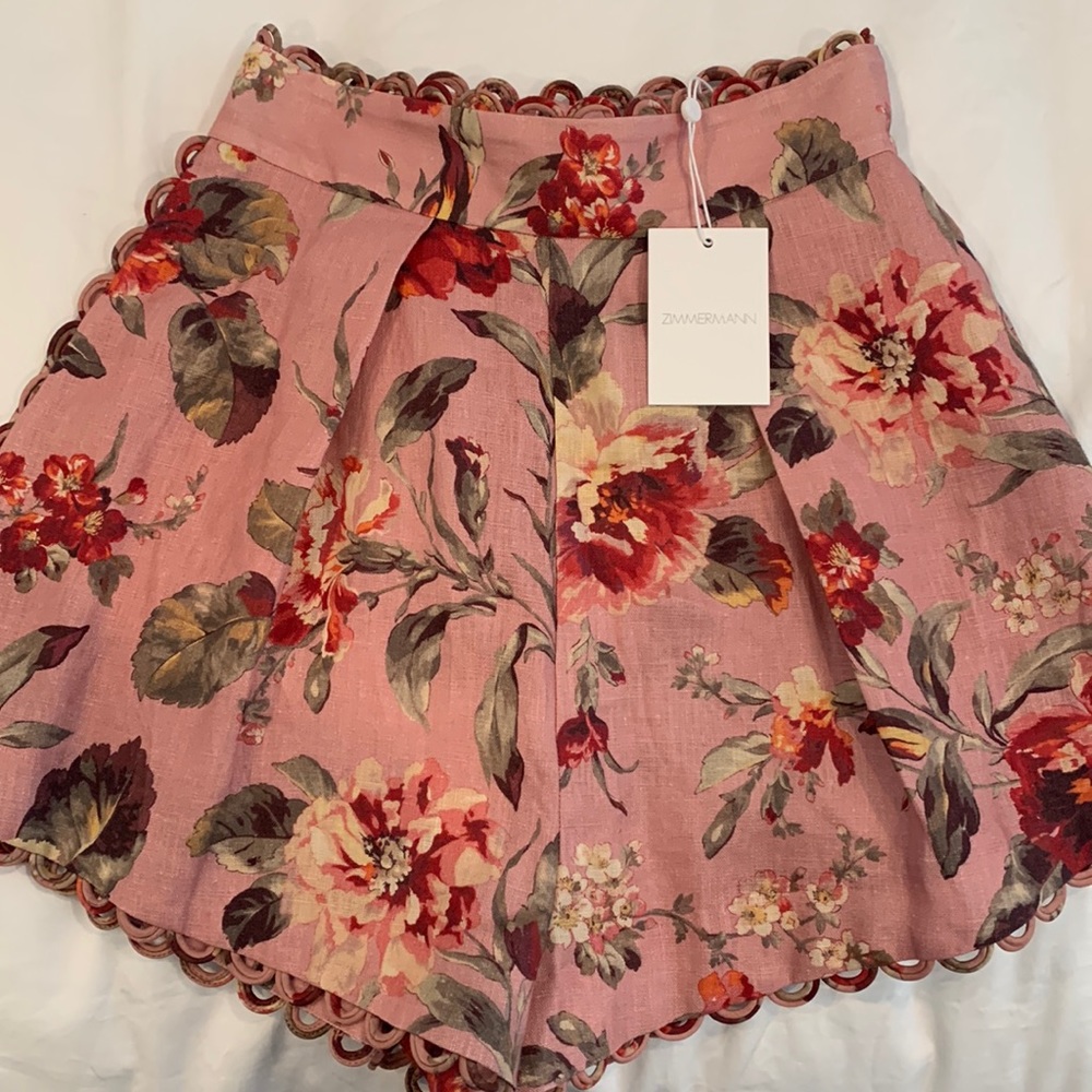 NWT Zimmerman Cassia Scallop Shorts - Size 0